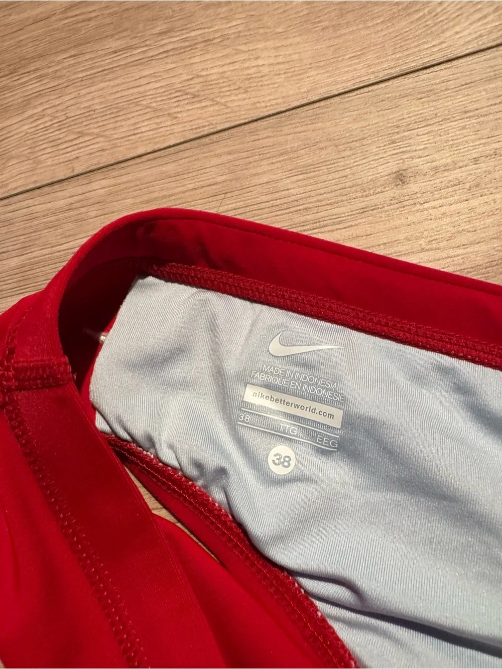 Nike Men's Red Swim Briefs with Drawstring